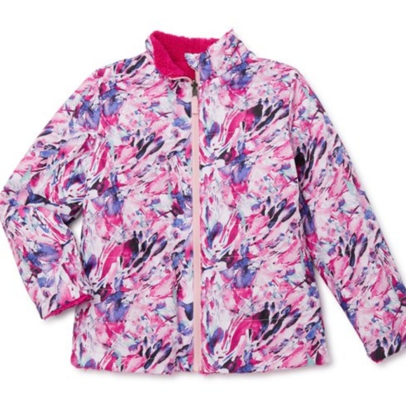 SwissTech Girls Reversible Pink/Fushia/Gray Hooded System Jacket - Size 7-8 - Picture 10 of 16